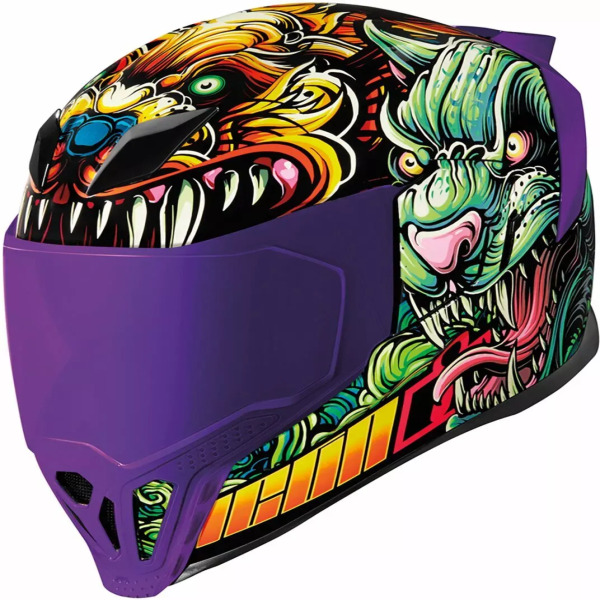 Icon Icon Airflite CSF23 Full Face Motorcycle Motorbike Helmet Purple